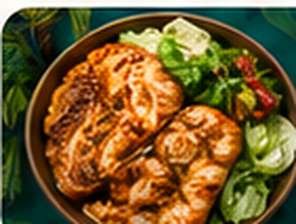 طبق مشوي مع سلطة
